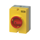 IMO Rapid Shut Down Initiator. 32A 600Vac 3P, Yellow Body with Red Rotary Switch. Lockable