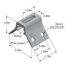 S-5-RibBracket (Includes 4 Roof Screws and Top M8 Nut. M8 Top Bolt Sold Seperately)