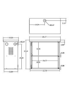 MidNite Solar Battery enclosure with locking door and one shelf (SKU Part Number MNBE-A)