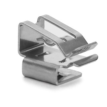 HellermannTyton Low Profile 90° Metal Edge Clip, SS304 (100pcs) (SKU Part Number 151-02189)