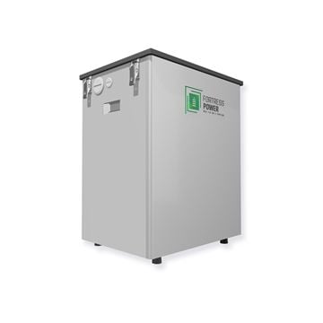 Fortress IP65 Outdoor Rated Enclosure, holds 2 eFlex units per rack. Includes busbars and 2 sets of "+" and "-" battery cables.