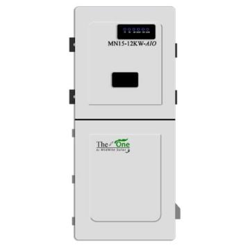 MldNlte All in One (AIO) is a 11,400 watt system that features three powerful MPPT charge controllers and three 120/240VAC programmable outputs that can be utilized for load shedding or opportunity loads.