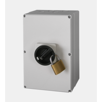 IMO Enclosed DC Switch IP67 Nema 4X, 6 Pole 3 String 32A 700VDC, Lockable Rotary Handle