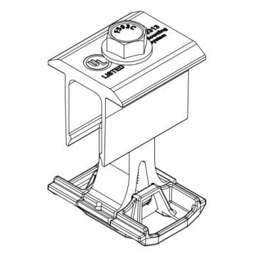 SnapNRack Ultra Rail Mid Clamp, Silver