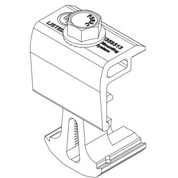 SnapNrack Ultra Rail End Clamp, Silver