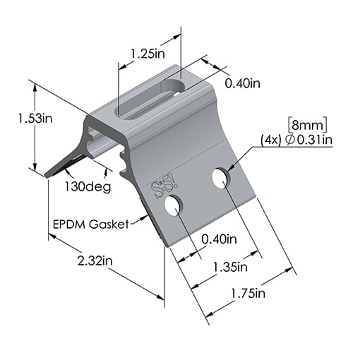 Embossed Rib Bracket S-5-RibBracket