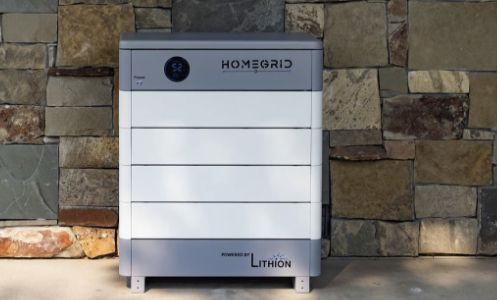 Stand alone photo of a Homegride Stack'd Battery